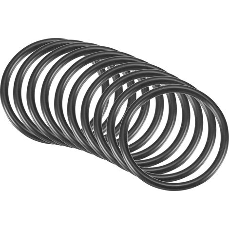 40x34x3mm Nitrile Rubber O-Rings 10 Pieces Round Black (1/5)