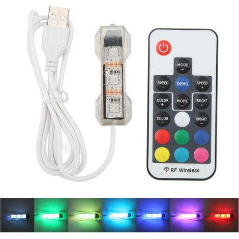 LED aquarium lamp, aquatic micro-landscape, with remote control, for small and medium-sized aquariums, hexagonal blocks and white line. (1/5)