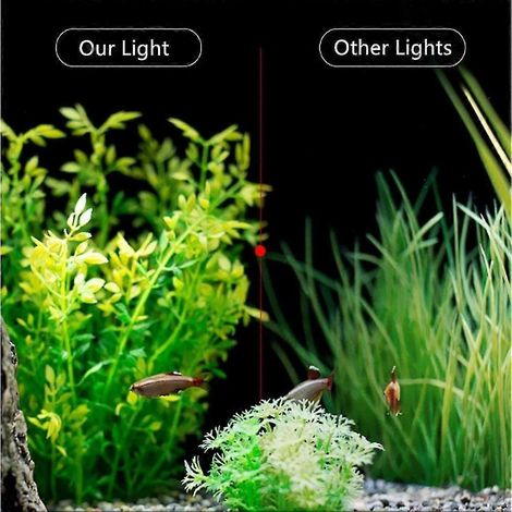 Lampe LED nano à pince blanche et bleue pour aquarium, idéale pour les poissons et les plantes (23-50 cm). (1/2)