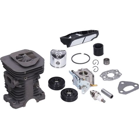 Kit de remplacement pour tronçonneuse Husqvarna 136, 137, 141 et 142 : cylindre, piston, carburateur et filtre à air de 40 mm (1/5)