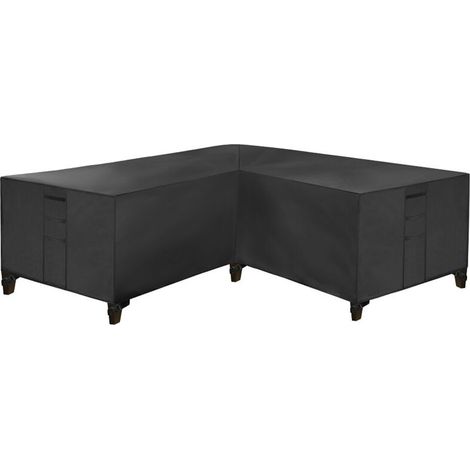 Housse de canapé d'extérieur en tissu Oxford 420D robuste, housse de canapé sectionnelle en forme de V, 270x270x90cm (1/3)