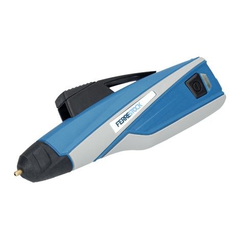 Pistola de pegamento ferrestock 10 W azul 3 piezas (1/5)