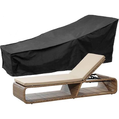 Housse pour Transat Jardin, 210D Housse Chaise Longue Housse Bain de Soleil Exterieur Imperméable Pliante Anti-Poussière Etanche en Polyester (210x75x80/40cm) (1/5)