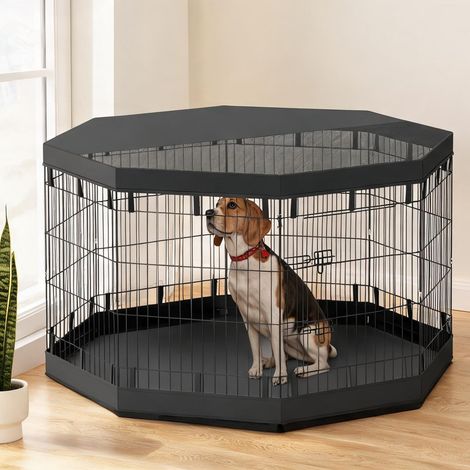 Barrière pour chien schwarz en stahl Polyester 159 x 159 x 76 cm (1/5)