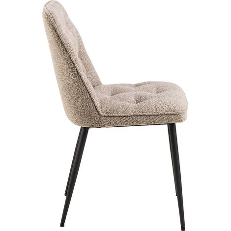 Brooke chaise de salle à manger bouclé beige.