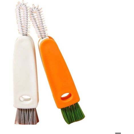 2 pcs s de Nettoyage Multifonctions 3 en 1 pour Couvercle de Bouteille d'eau, Couvercle de Bouteille, rainure, suceur Plat, (1/4)