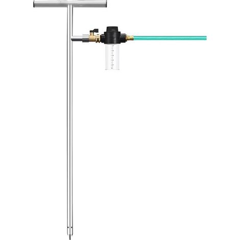 Robust root irrigation system, deep stainless steel root irrigator with T-handle, watering bracket for fertilizer bottle (1/5)