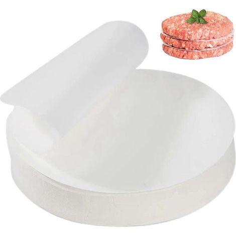 200 Stück Antihaft-Burgerpapier für Burger-Patties, zum Trennen von Patties, Kuchenbacken und Einfrieren-15.00X15.00X0.02CM-White (1/4)