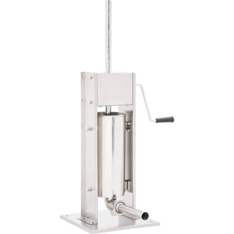 vidaXL Embutidora manual de acero inoxidable plateado 5 L (1/5)