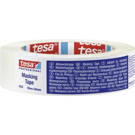 Tesa nastro mascheratura in carta crespata per edilizia protezione rotolo da 50 mt altezza 30 mm
