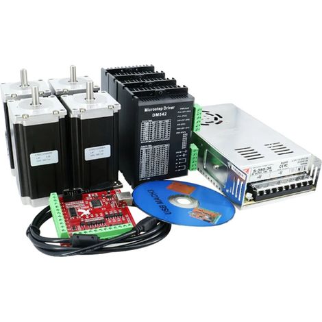 Kit d'accessoires pour routeur CNC, moteur pas à pas, système de guide linéaire, kit 4 axes 3Nm (1/2)