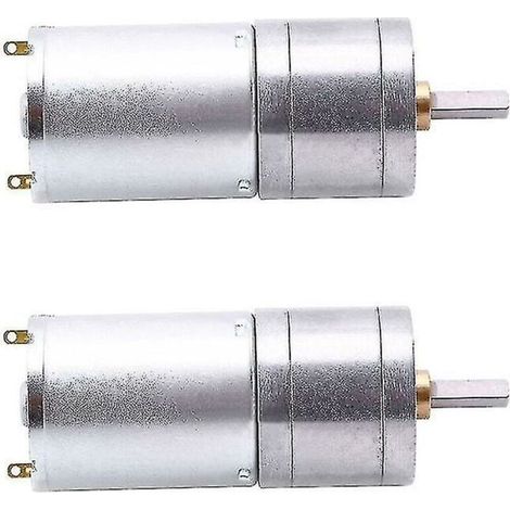Lot de 2 Motoréducteurs électriques Jga25-370 CREA, couple élevé, compatible 6 V et 12 V pour montages et projets divers (1/5)