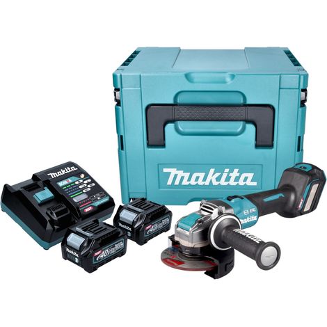 Makita GA 041 GD201 Meuleuse d'angle sans fil 40 V max. 125 mm X-LOCK Brushless + 2x batterie 2,5 Ah + chargeur + Makpac (1/5)
