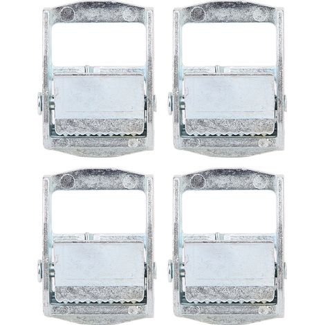 4 boucles en alliage de zinc pour sangles d'arrimage robustes, boucle à cliquet de tension fixe (25 mm)