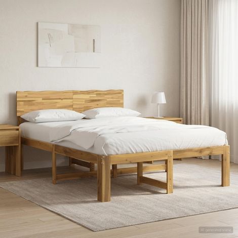Cama doble con cabecero ROSTOCK Blanco 120 x 190 cm (1/5)