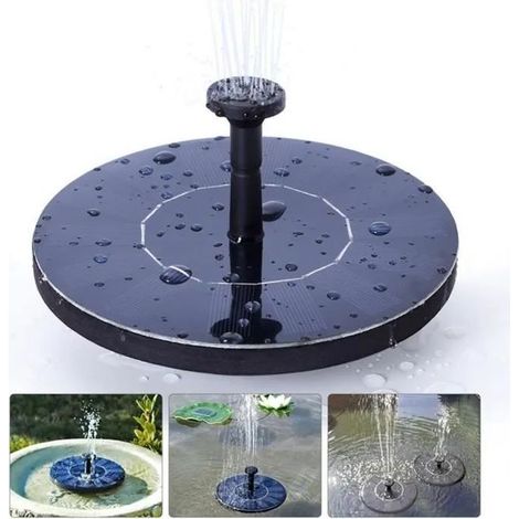 Fontaine d'eau Suspendue Solaire- Piscine Jardin arrosage submersible 2.0W batterie (1/2)
