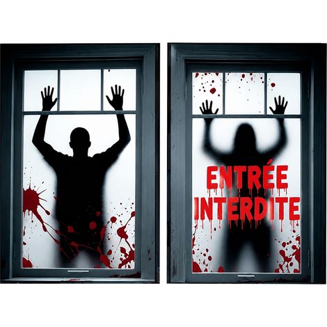 Lot de 2 Décorations de Fenêtre Halloween Modèle 31WS-65 80x120 cm Polyester 31ws-65 30 × 25 × 1 cm 160 g – Livraison gratuite