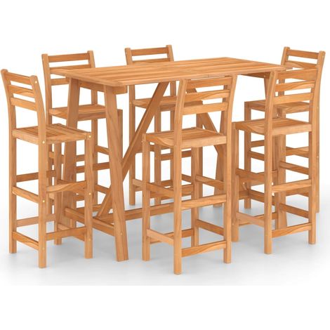 Maison Exclusive - Ensemble de bar d'extérieur 7 pcs Bois d'acacia massif
