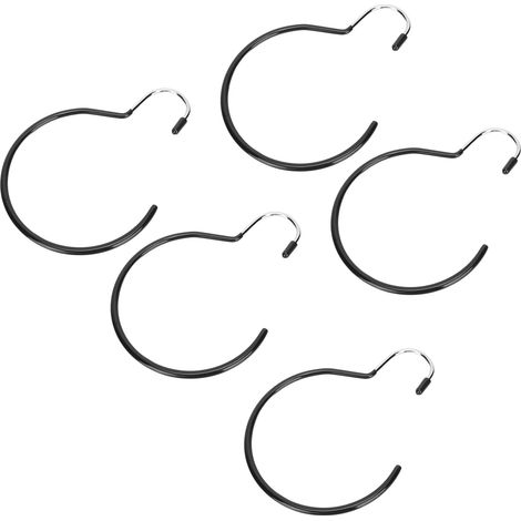 Lot de 5 crochets multifonctionnels pour spa, salon de beauté, dressing, armoire, etc. - Noir (1/5)