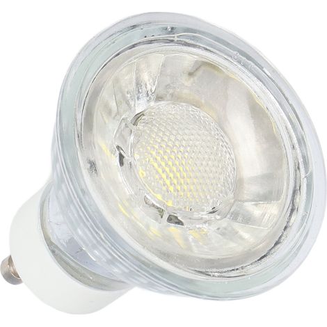 Ampoule LED COB GU10 5W, ampoule spot à luminosité réglable, 220V, lumière blanche pure 6000K, idéale pour chambre ou bureau.