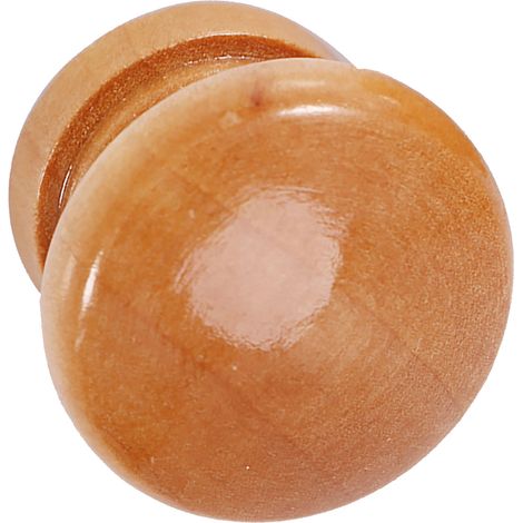 Poignée de meuble en bois naturel 10 pièces, bouton de tiroir cuisine placard porte armoire, poignée tirage 24mm S, quincaillerie bois massif (1/5)