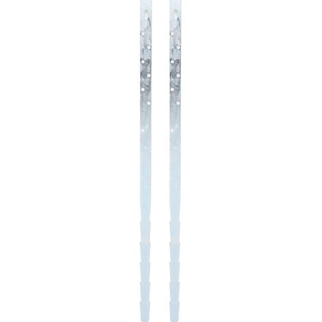 Paquet de 2 piquets de réparation de poteau de clôture en acier robuste longue durée 74 cm pour la fixation des clôtures en bois endommagées