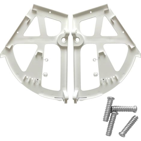 Ferrure à Bascule Pour Meuble à Chaussures Blanc - Ensemble de 2 Charnières et Vis Pour Montage et Réparations de Placards et Meubles à Chaussures+D92 (1/2)