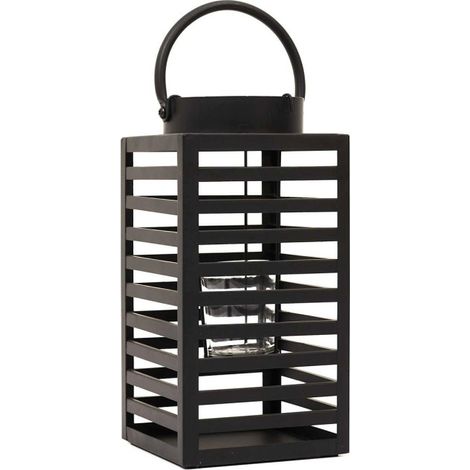 Lanterne Design en Métal "Black Forest" 24cm Noir (1/5)