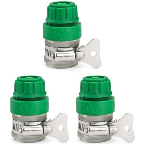 Adaptateur Robinet Tuyau Arrosage, 3 Pièces Connecteur Tuyau Arrosage, Adaptateur Robinet Arrosage Robinet Cuisine, pour Robinets et Conduites d'eau en Caoutchouc