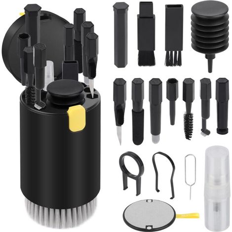 Kit Nettoyage Clavier 20-en-1 – Outils Portables de Nettoyage pour Clavier, Écran, AirPods, iPhone, PC et Appareil Photo (1/5)