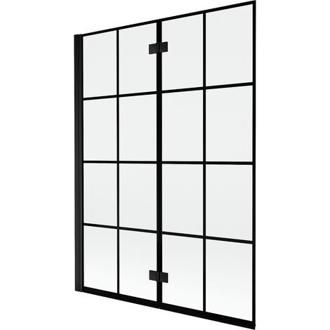 Mexen Mist paratia da doccia 2 ante sinistra 130 x 150 cm, griglia nera, nero - 8A9-130-002-70-77-L (1/5)