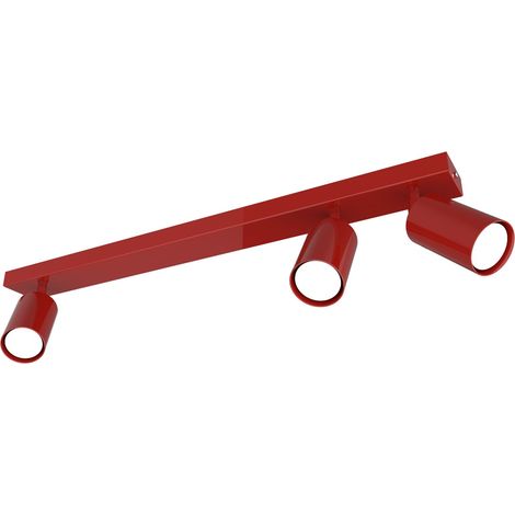 LUMICOM  FLECK Plafoniera, 3x GU10, max 33W, metallo, rosso lucido, D.6cm (1/2)