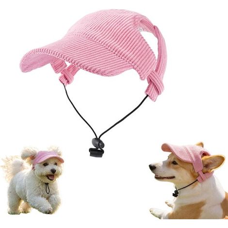 Casquette de baseball pour chien - Convient aux chiens de 7,5 à 15 kg - Rose - Taille M - Chapeau pour chien (1/5)