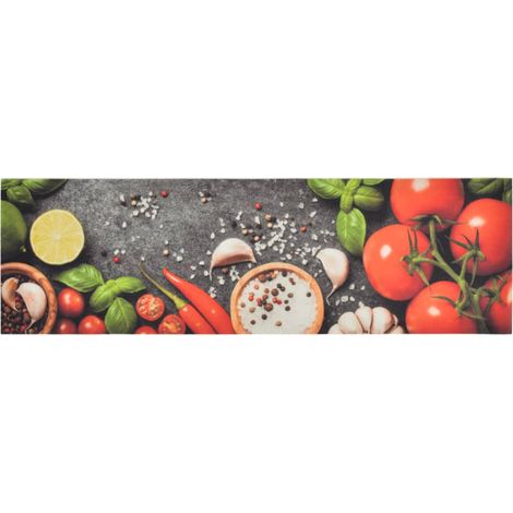 Maison Exclusive - Küchenteppich Waschbar Gemüse 45x150 cm Samt (1/5)
