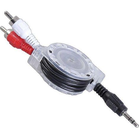 Câble audio télescopique 3,5 mm vers 2 RCA, adaptateur 3,5 mm pour home cinéma (1/4)