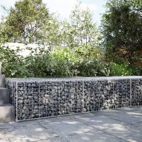 vidaXL Cesto Gabbione con Copertura 200x100x50 cm Ferro Zincato