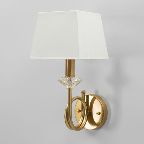 Lampada da parete classica in ferro e tessuto Salisburg (1/5)