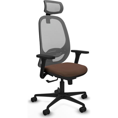 Silla ergonómica piqueras y crespo Cilanco gris malla cómoda (1/2)