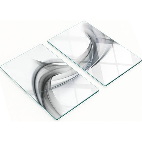 Tablas de cortar de vidrio para cocina con gr谩ficos de l铆neas abstractas 2x30x52 cm