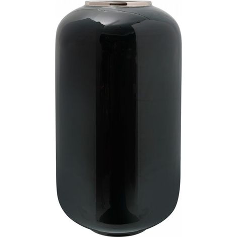 Vase fait à la main en fer OBLE 24x24 vert foncé et gris (1/2)