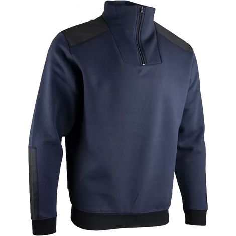 Sweatshirt mit Trucker-Kragen, zweifarbig - BOGOTA - LMA - 8086-M