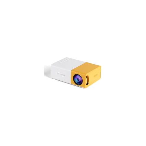 Projecteur Mini Portable 1080P - Projecteur Home Cinéma Compact, Vidéoprojecteur pour Téléphone/Intérieur/Extérieur - Compatible Android/Ordinateur Portable/Téléphone/TV (Jaune) (1/5)