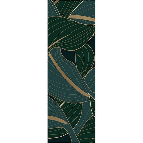 Poster Thème Feuilles Vert Foncé - 90 x 270 cm (1/3)