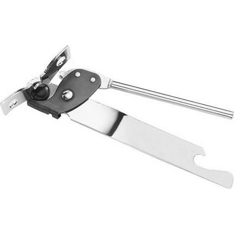 Para uso prolongado: 1 abrelatas manual con corte lateral, profesional, ergonómico, ayudante de cocina, abrelatas manual de acero inoxidable (color: plata) (1/5)