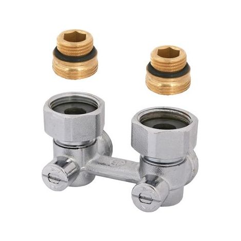Bras de connexion JS. F. COMPACT-HK, ANGLE, 2 TROUS, NIPLE, DN15, UE-MU3/4, NI