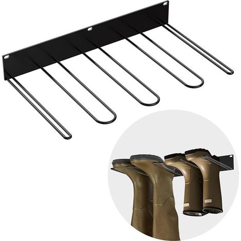 Kaelt - Support mural pour bottes : support robuste pour bottes, support métallique suspendu pour bottes hautes, adapté à une utilisation en intérieur et en extérieur (1/5)