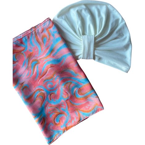 Turbante Julia Polska da donna, sciarpa + cappello - realizzato in bambù, ideale per la spiaggia e per tutti i giorni. (1/3)