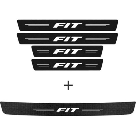 (5 pièces) Autocollants de protection de seuil de porte,de coffre et de pare-chocs arrière pour Honda FIT (logo 2021,2020,2019,2018,2017) - Accessoires (1/3)