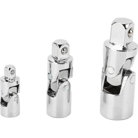Ensemble de 3 adaptateurs de douilles à joint universel rotatif pour perceuse électrique et clé à cliquet 1/4 po, 3/8 po et 1/2 po (1/5)