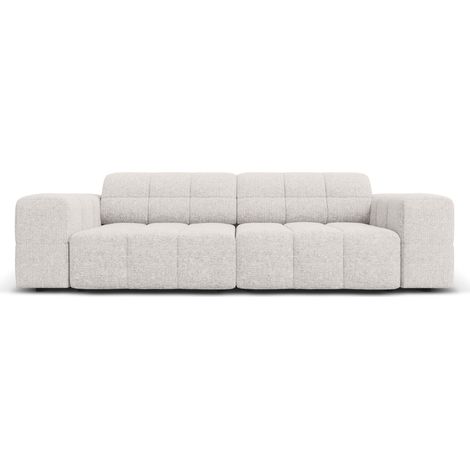 Canapé 3 places en chenille gris clair (1/5)